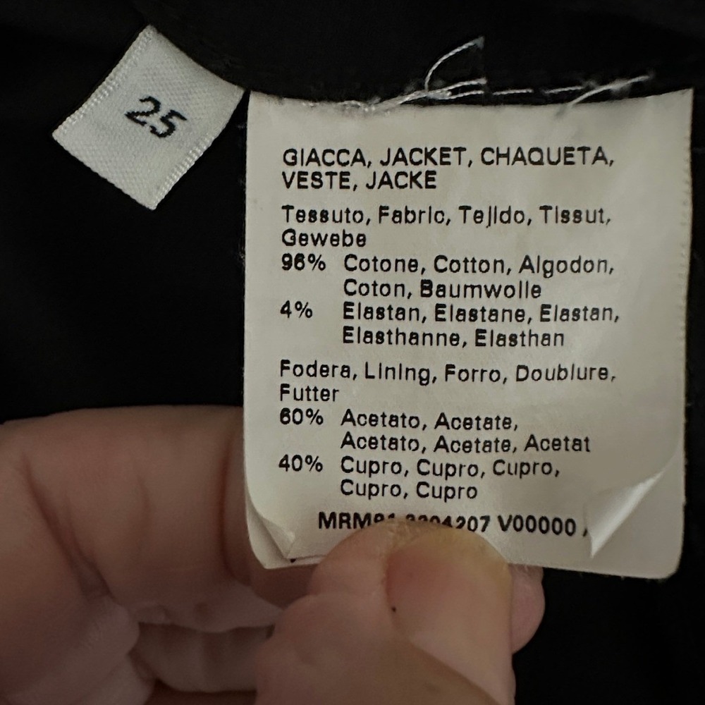 Marina Rinaldi Black Stretch Cotton Safari Utility Blazer Jacket Designer 25 - Picture 5 of 7